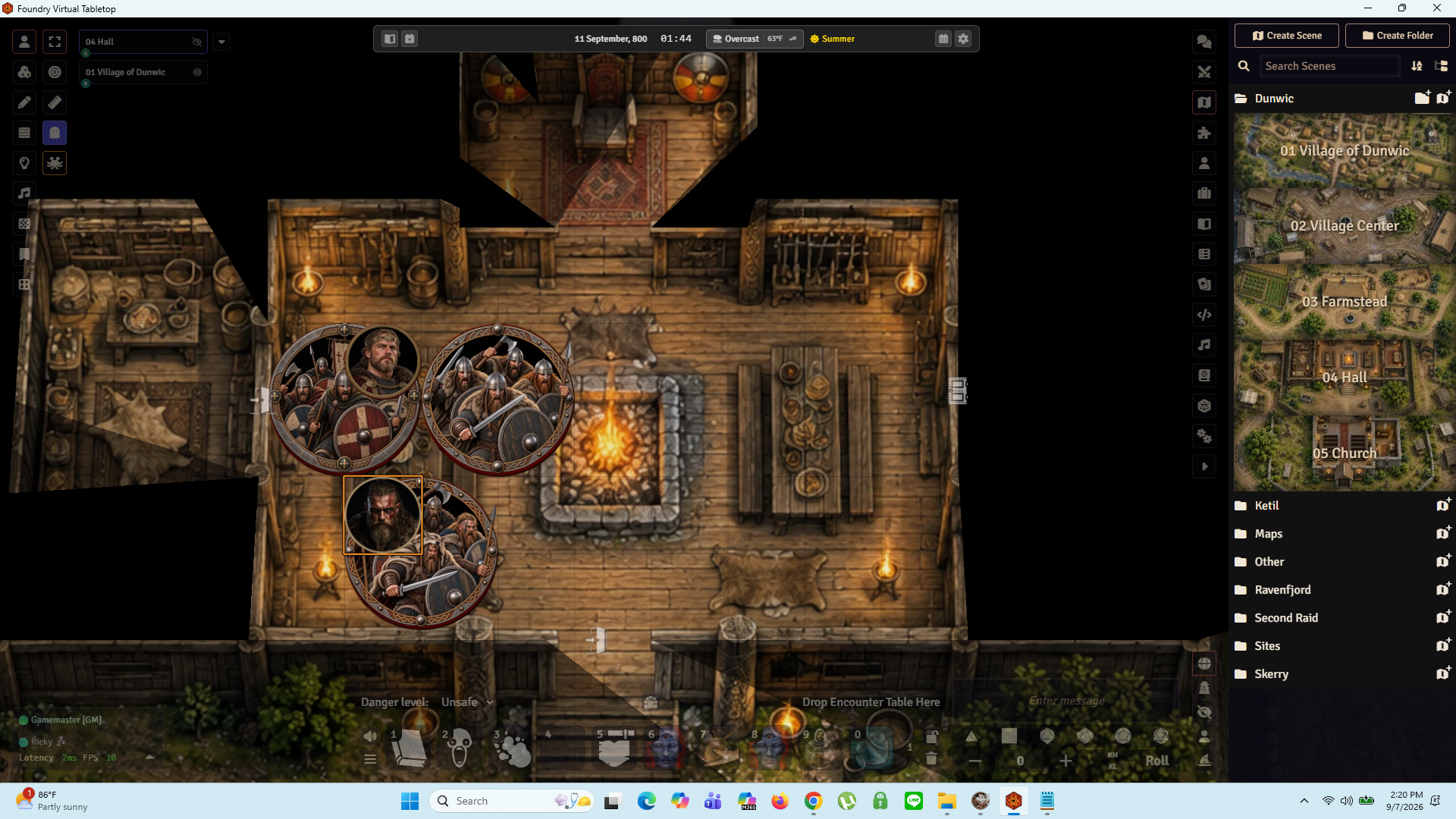 Svend's Huscarls fighting Eadwine and his retainers inside the hall